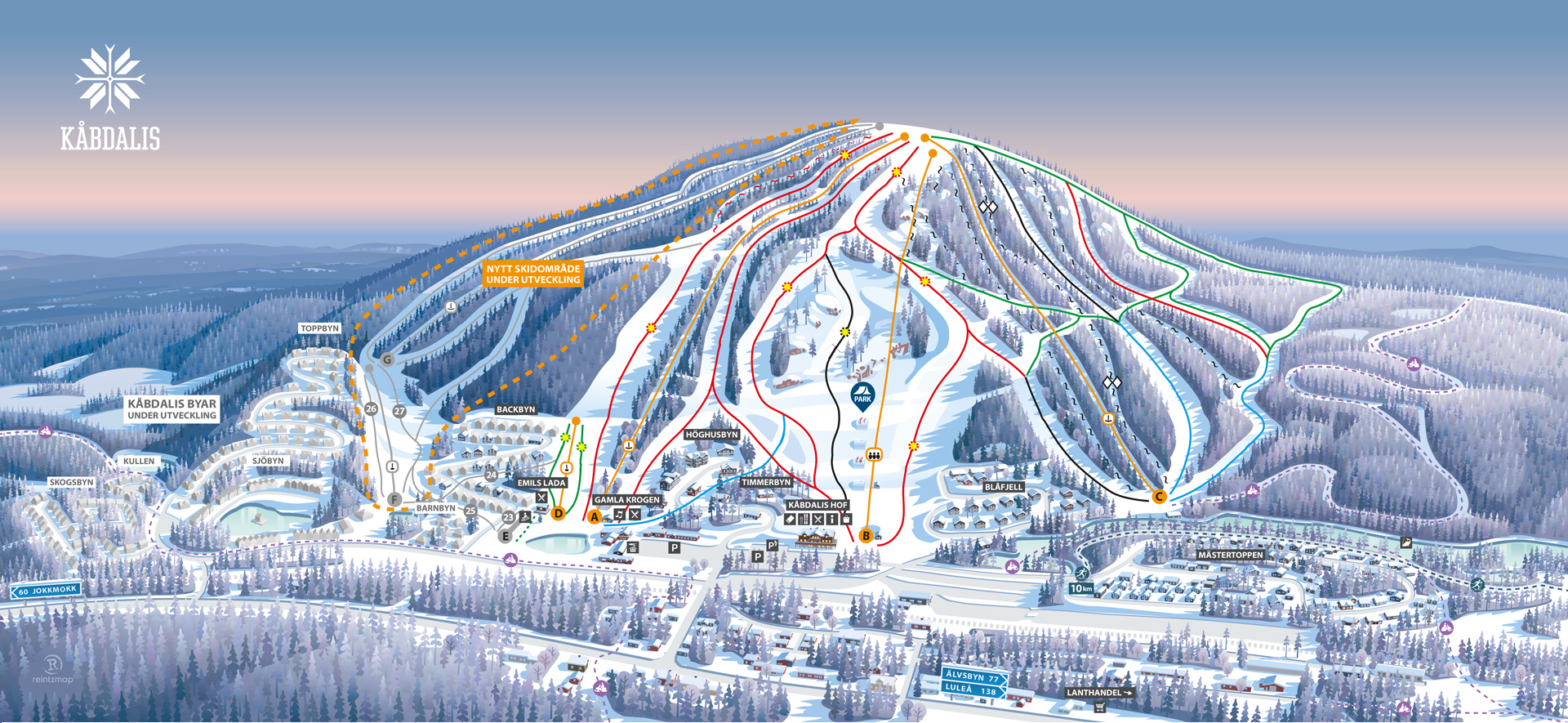 Kabdalis pist map